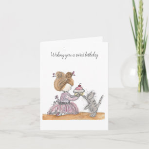 Ballerina verjaardagskaart voor kleine meid kaart
