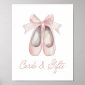 Ballerina Verjaardagskaarten en Geschenken Teken Poster (Voorkant)