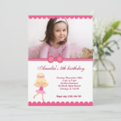 Ballerina Verjaardagsmeisje Kaart (Staand voorkant)