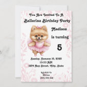 Ballerina Verjaardagsuitnodiging 5 x 7 Kaart (Voorkant)