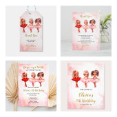 Ballerina verjaardagsuitnodiging, balletfeest kaart