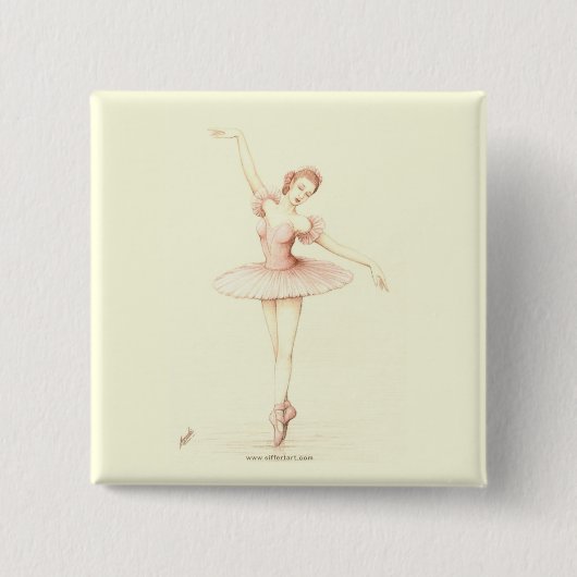 Ballerina Vierkante Button 5,1 Cm (Voorkant)
