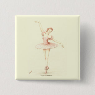 Ballerina Vierkante Button 5,1 Cm