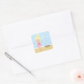 Ballerina Vierkante Sticker (Envelop)