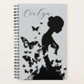 Ballerina & Vlinders Inspirerende Quote Naam Planner (Voorkant)