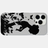 Ballerina Vlinders Zwarte Silhouet Moderne Naam Case-Mate iPhone Case (Achterkant (horizontaal))
