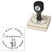 Ballerina Voeten op Pointe #1 Naam Retouradres Rubberstempel (Gestempeld)