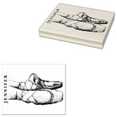Ballerina Voeten op Pointe #1 Naam Rubberstempel (Gestempeld)