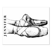 Ballerina Voeten op Pointe #1 Naam Rubberstempel (Afrduk)