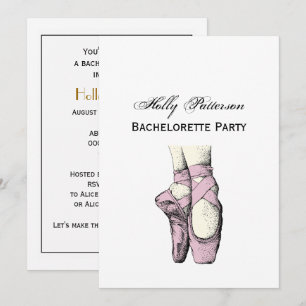 Ballerina Voeten op Pointe #3 Lt Roze Kaart