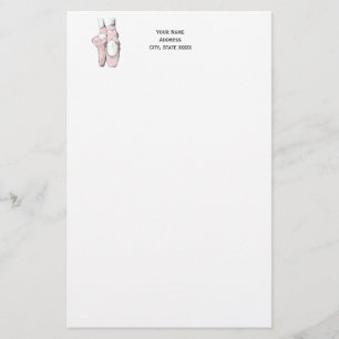 Ballerina Voeten op Punt #1 Lt Roze Briefpapier