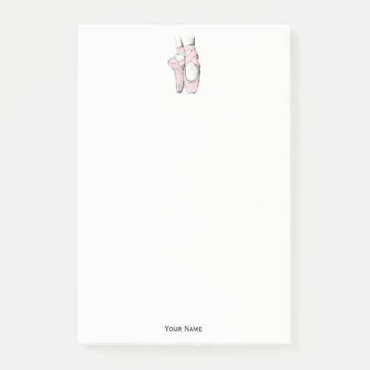 Ballerina Voeten op Punt #1 Lt Roze Post-it® Notes (Voorkant)