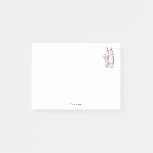 Ballerina Voeten op Punt #1 Lt Roze Post-it® Notes (Voorkant)