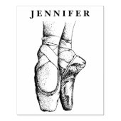 Ballerina Voeten op Punt #1 Rubberstempel (Afrduk)