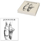 Ballerina Voeten op Punt #1 Rubberstempel (Gestempeld)
