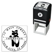 Ballerina Voeten op Punt #2 Silhouet Retouradres Zelfinktende Stempel (In situ)