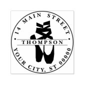 Ballerina Voeten op Punt #2 Silhouet Retouradres Zelfinktende Stempel (Design)