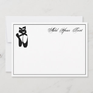 Ballerina Voeten op Punt DIY Kleur #2 Silhouette Notitiekaartje