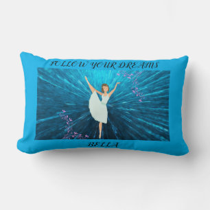 Ballerina "Volg je dromen" met naam Kussen