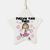 Ballerina Volg je T-shirts en cadeautjes Keramisch Ornament (Rechts)