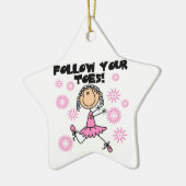Ballerina Volg je T-shirts en cadeautjes Keramisch Ornament (Links)
