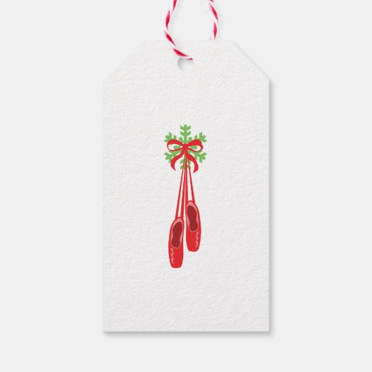 Ballerina Vrolijk Kerstfeest | Ballet Cadeaulabel (Achterkant)