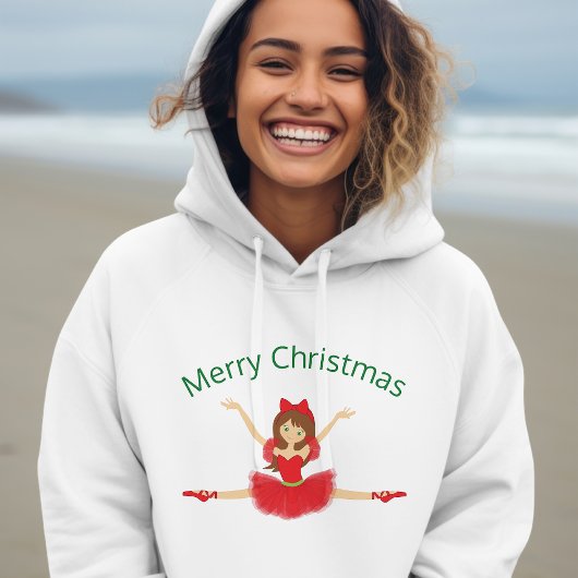 Ballerina Vrolijk Kerstfeest | Ballet Hoodie