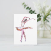 ballerina , vrouw danser , dans art briefkaart (Staand voorkant)