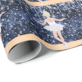 Ballerina Waltz van de Snowflakes Ballet Winter Cadeaupapier (Rol Hoek)