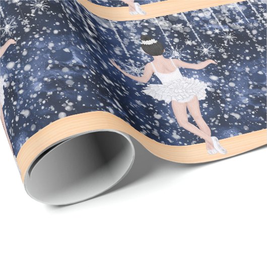 Ballerina Waltz van de Snowflakes Ballet Winter Cadeaupapier (Rol Hoek)