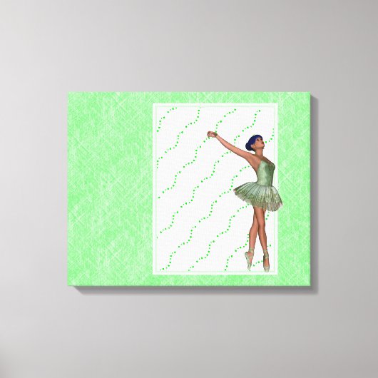 Ballerina Wap Around Art Canvas Afdruk (Voorkant)