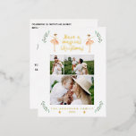 ballerina waterverf 3 foto folie feestdagen briefkaart<br><div class="desc">ballierina waterverf botanisch schattig kerstfeest 3 briefkaart voor fotovakantie folie .</div>