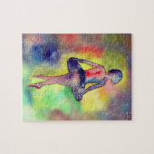 Ballerina Waterverf Art Puzzel Legpuzzel (Horizontaal)