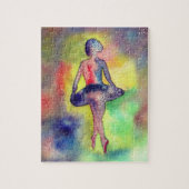 Ballerina Waterverf Art Puzzel Legpuzzel (Verticaal)