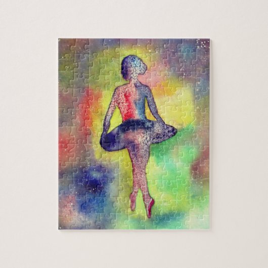 Ballerina Waterverf Art Puzzel Legpuzzel (Verticaal)
