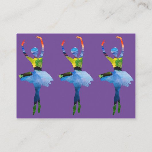 Ballerina Waterverf art Visitekaartje (Achterkant)