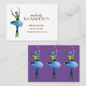 Ballerina Waterverf art Visitekaartje (Voorkant / Achterkant)