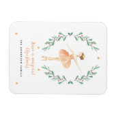 ballerina waterverf botanische kerstfoto's magneet (Horizontaal)