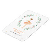 ballerina waterverf botanische kerstfoto's magneet (Linkerzijde)