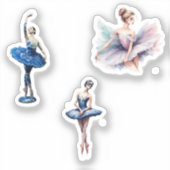 Ballerina waterverf sticker (Voorkant)