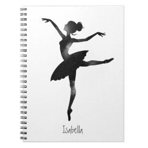 Ballerina waterverf stijlvol chic houtskool notitieboek