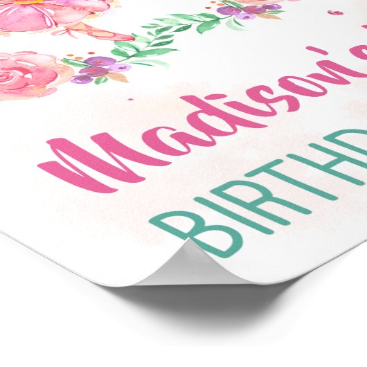 Ballerina welkomstfeest Ballet girl poster (Hoek)