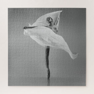 Ballerina White: sierlijke dansillustratie. Legpuzzel