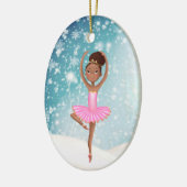 Ballerina Winter Snow Holiday Ballet Kerstmis Keramisch Ornament (Links)