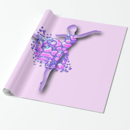Ballerina Wrapping Paper Ballet Dancer Vrouw Cadeaupapier