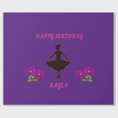 Ballerina wrapping paper op maat met naam. cadeaupapier (Vlak)
