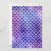 Ballerina zeemeermin glitter roze paarse meisjes f kaart (Achterkant)