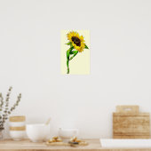 Ballerina Zonnebloem Ballet Danser Poster Schilder (Keuken)