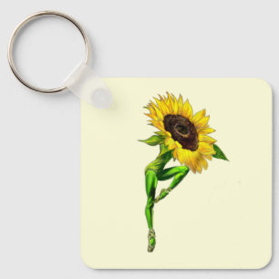 Ballerina Zonnebloem Ballet Danser Sleutelhanger G