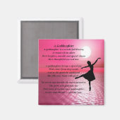 Ballerina Zonsondergang Goddochter Gedicht Magneet (Voorkant / Achterkant)